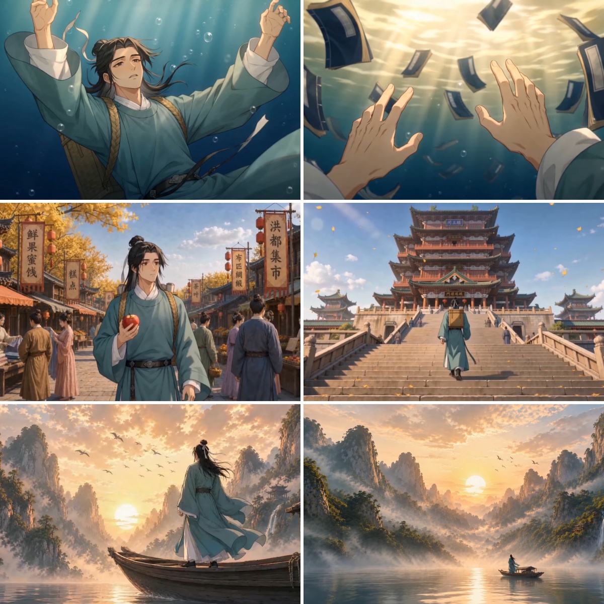 《一介书生》画面内容拼图